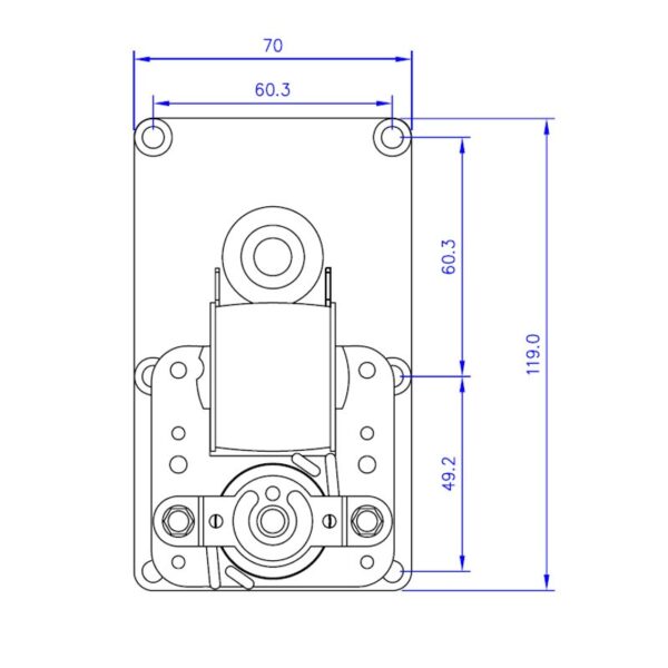 Mellor Vijzelmotor type FB1171 - 1,5rpm met as Ø9,5mm - Afbeelding 3