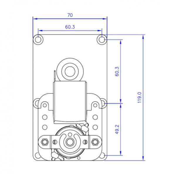 Mellor Vijzelmotor type FB1137 - 4,75rpm met as Ø8,5mm - Afbeelding 4