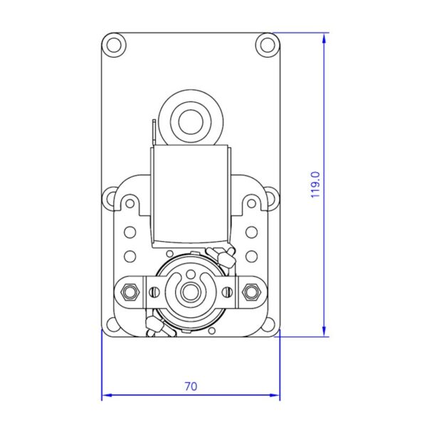 Mellor Vijzelmotor type FB1249 - 3rpm met as Ø8,5mm - Afbeelding 4