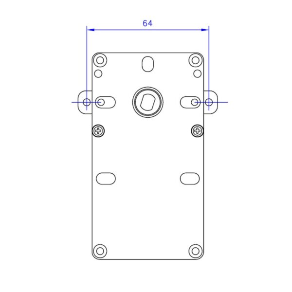 Mellor Vijzelmotor type KB1014 - 3rpm zonder as Ø8,5mm - Afbeelding 2