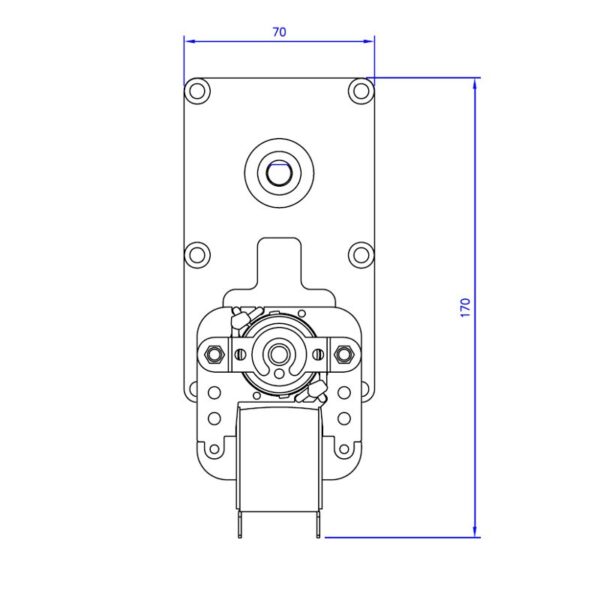 Mellor Vijzelmotor type FB1285 - 3rpm met as Ø8,5mm - Afbeelding 4