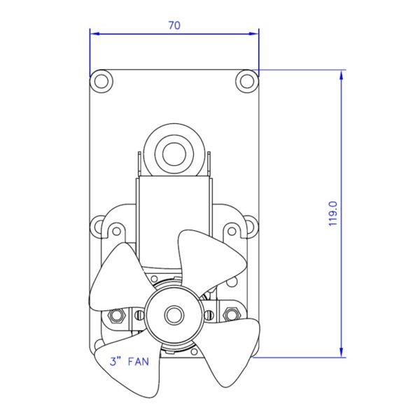 Mellor Vijzelmotor type FB1304 - 8rpm met as Ø8,5mm - Afbeelding 4