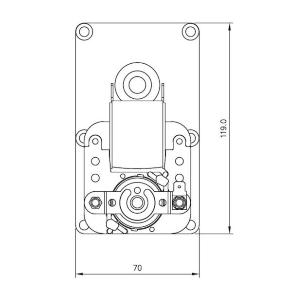 Mellor Vijzelmotor type FB1199 - 5,3rpm met as Ø9,5mm - Afbeelding 4