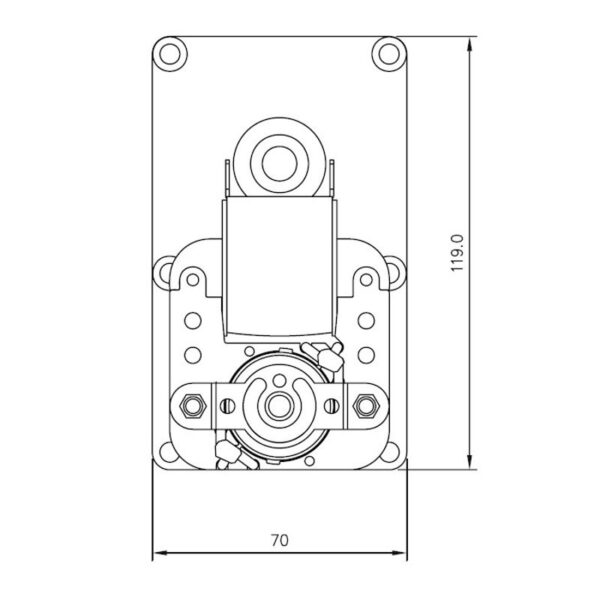 Mellor Vijzelmotor type FB1294 - 2rpm met as Ø9,5mm - Afbeelding 4