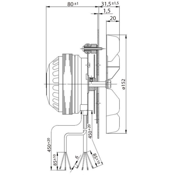 EBM rookgasventilator type R2E150-AN91-63 - Afbeelding 2