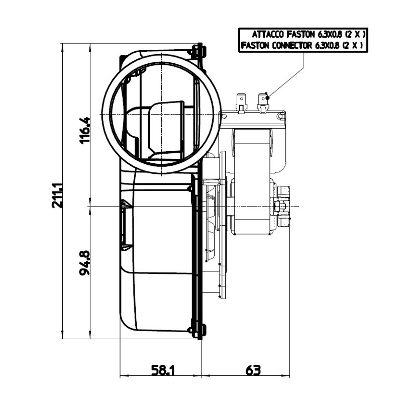 Fergas rookgasventilator type I260912-00 - Afbeelding 2