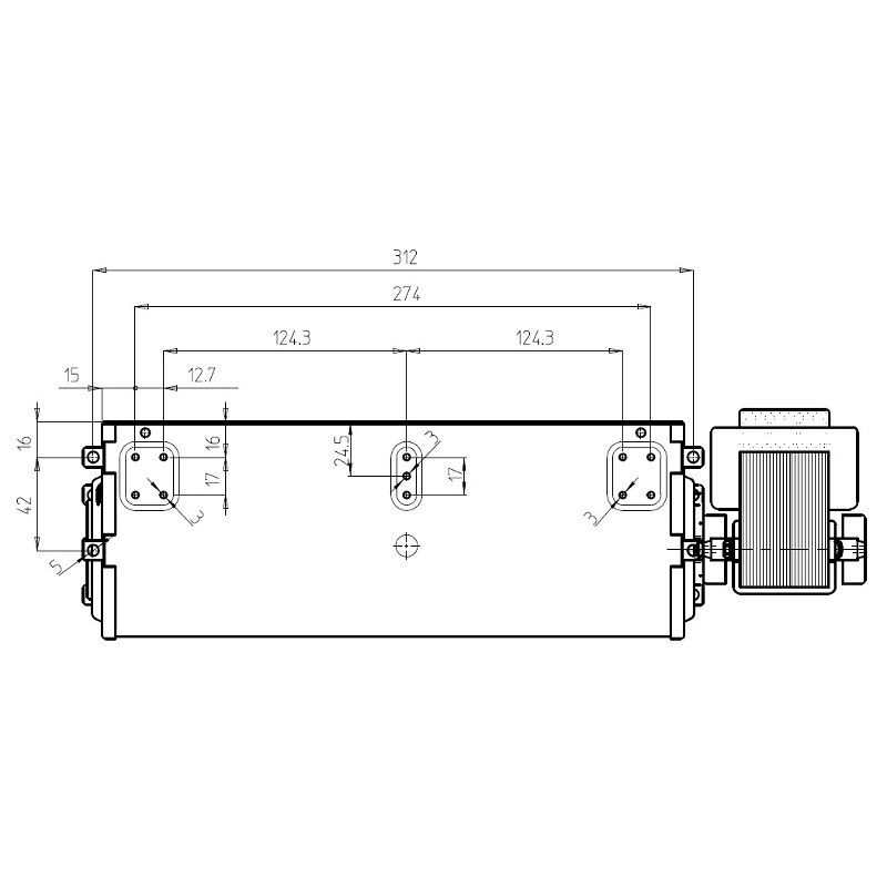 FERGAS Tangentieel ventilator Ø60mm type 4M7276 - Afbeelding 3