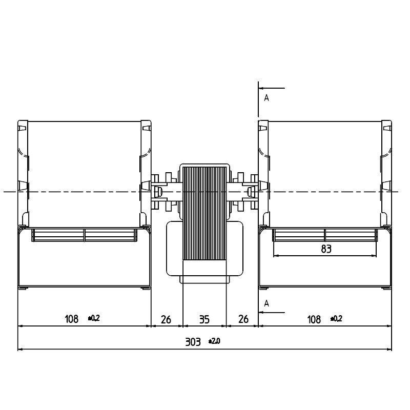 FERGAS Centrifugaal ventilator type CDF-DA80x83-35 - Afbeelding 2