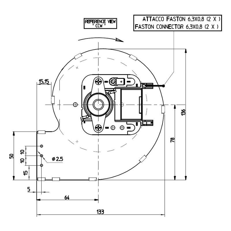 FERGAS Centrifugaal ventilator type CFA 80x42-20 - Afbeelding 2