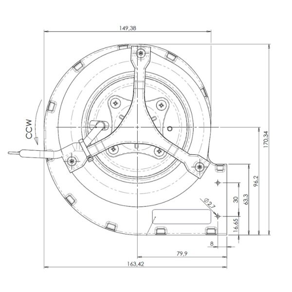 TRIAL Centrifugaal ventilator type CAD12R-001 - Afbeelding 2