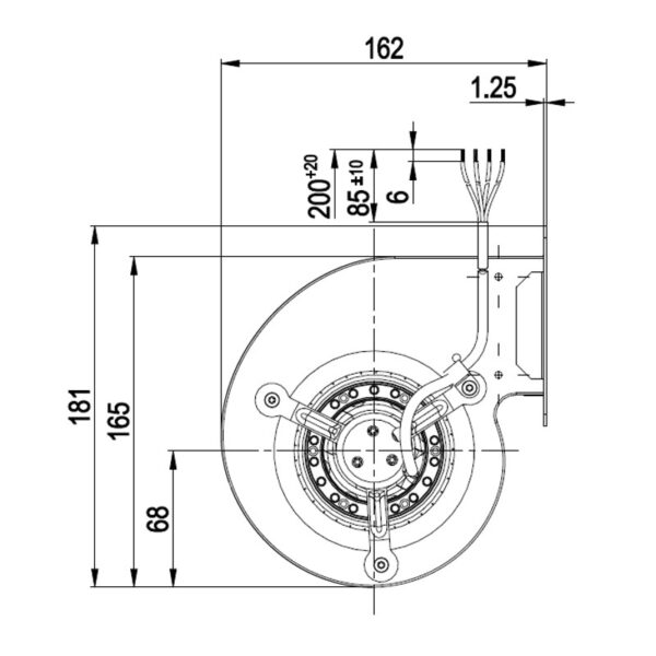 EBM Centrifugaal ventilator type D2E097-BI56-48 - Afbeelding 4