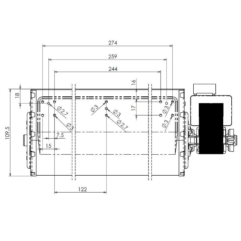 TRIAL Tangentieel ventilator Ø65mm type THS30B5-033 - Afbeelding 3