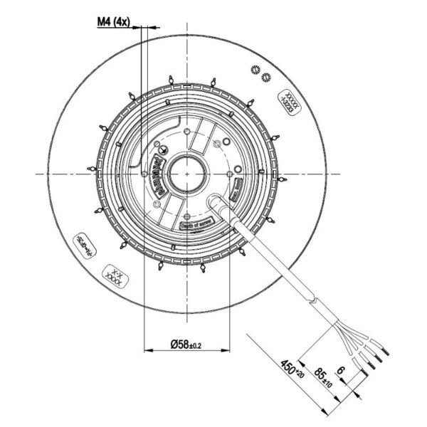 EBM Centrifugaal ventilator type R2E190-RA26-14 - Afbeelding 3