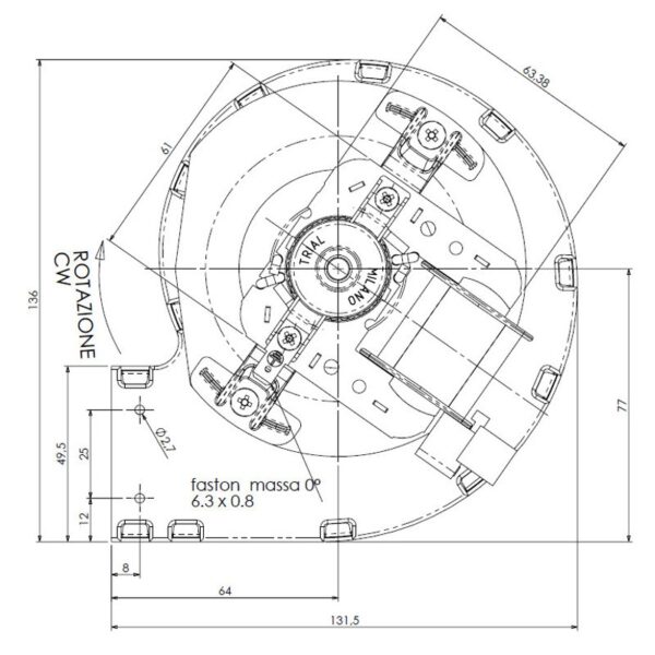 TRIAL Centrifugaal ventilator type CFA715-D6 CAD07B-006 - Afbeelding 3
