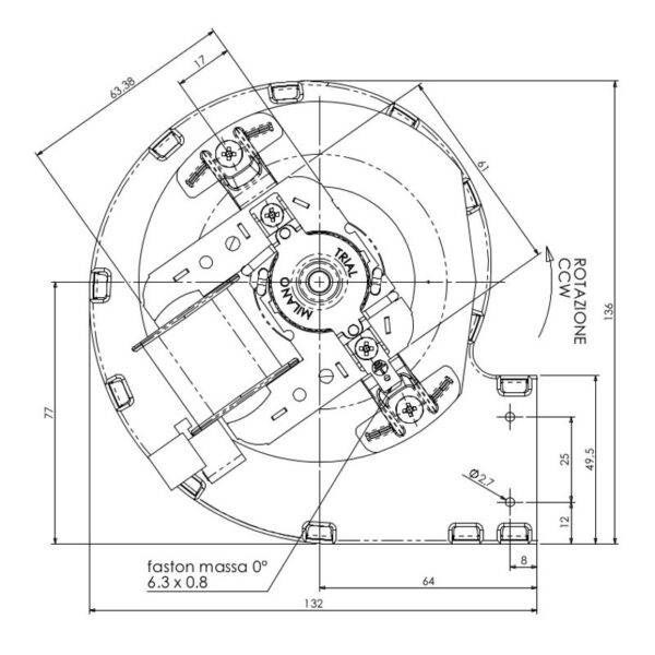 TRIAL Centrifugaal ventilator type CFA715-S6 CAD07B-009 - Afbeelding 2