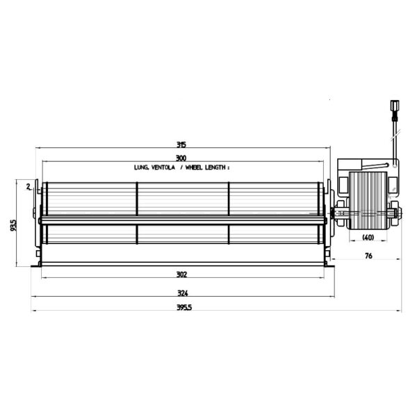FERGAS Tangentieel ventilator Ø65mm type 182106 - Afbeelding 2