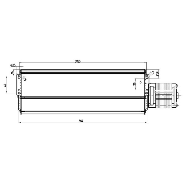 FERGAS Tangentieel ventilator Ø65mm type 182106 - Afbeelding 3