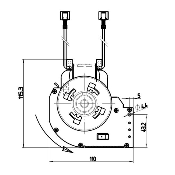 FERGAS Tangentieel ventilator Ø65mm type 182106 - Afbeelding 5