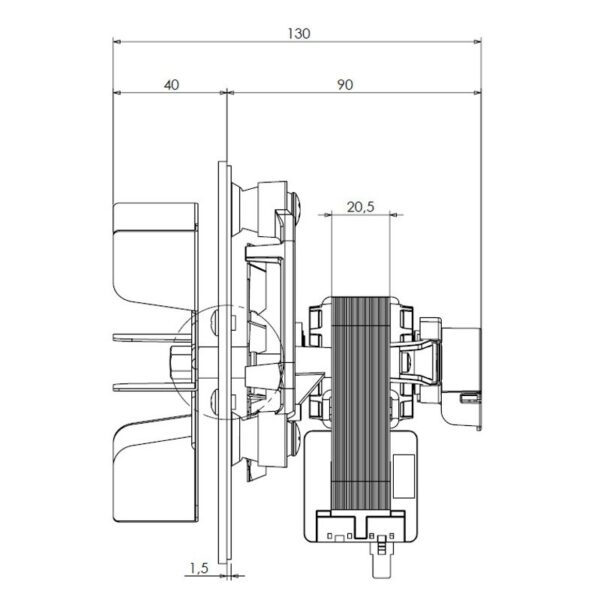 TRIAL rookgasventilator type CAF 12Y-003S - Afbeelding 2