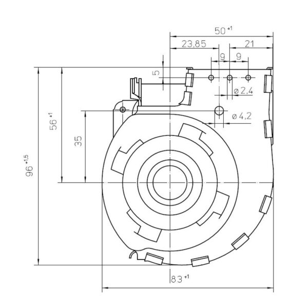 EBM Tangentieel ventilator Ø60mm type QLZ06/0600A1-2513-15 - Afbeelding 4
