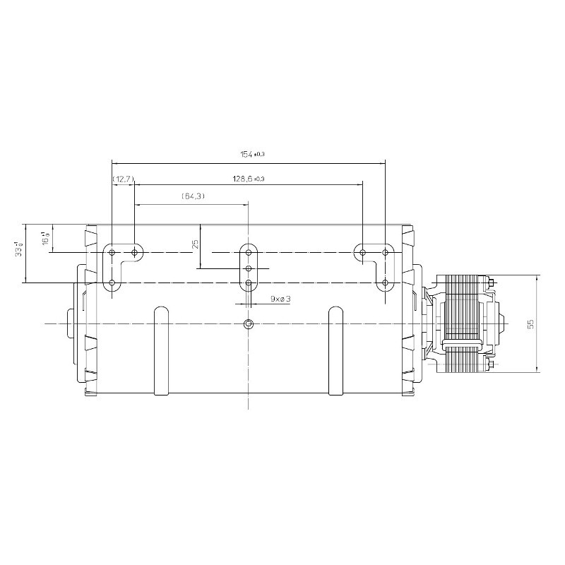 EBM Tangentieel ventilator Ø60mm type QLZ06/1800B39-2518H-140 - Afbeelding 3