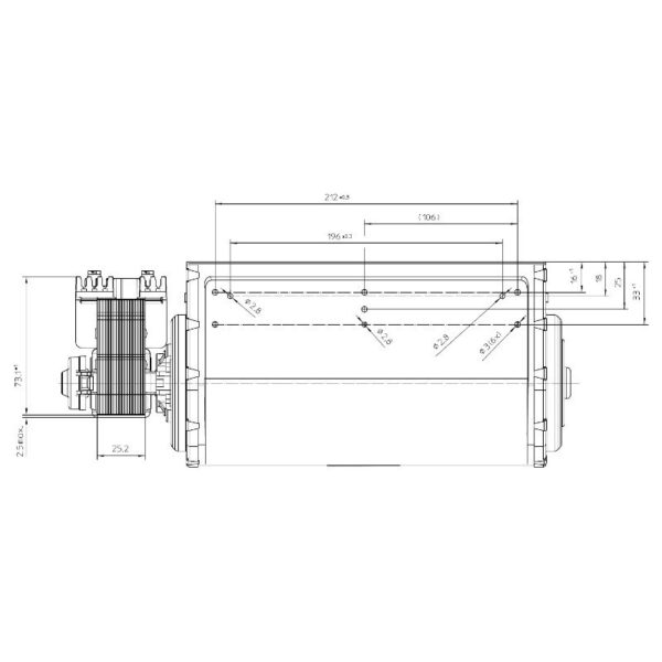 EBM Tangentieel ventilator Ø65mm type QLN65/0024A59-3025LH-81 - Afbeelding 3