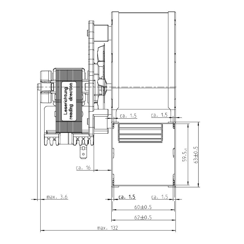 EBM Centrifugaal ventilator type RLA108/0042A85-3025LH-82 - Afbeelding 3