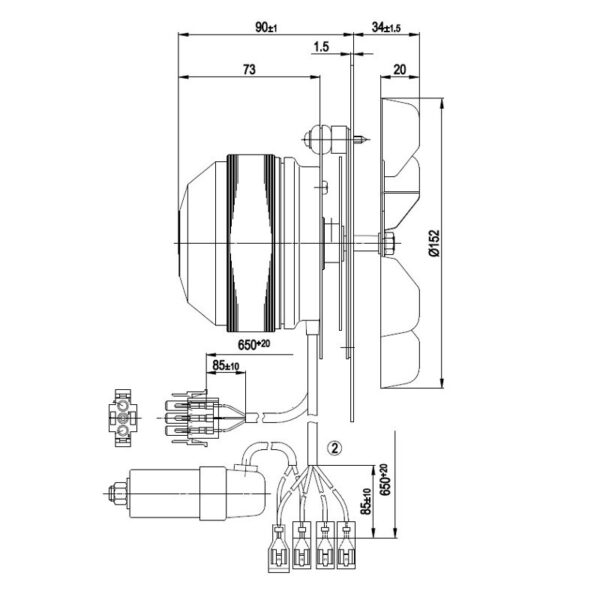 EBM rookgasventilator type R2E150-AK82-10 - Afbeelding 2