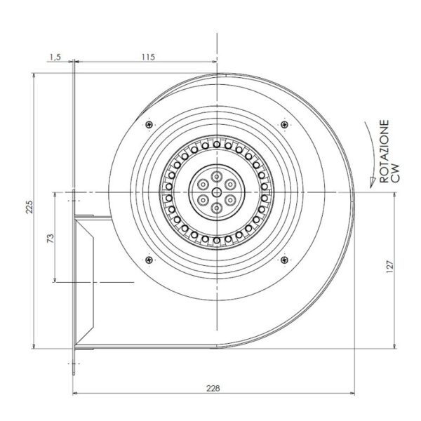 TRIAL Centrifugaal ventilator type VCE48545 - Afbeelding 2