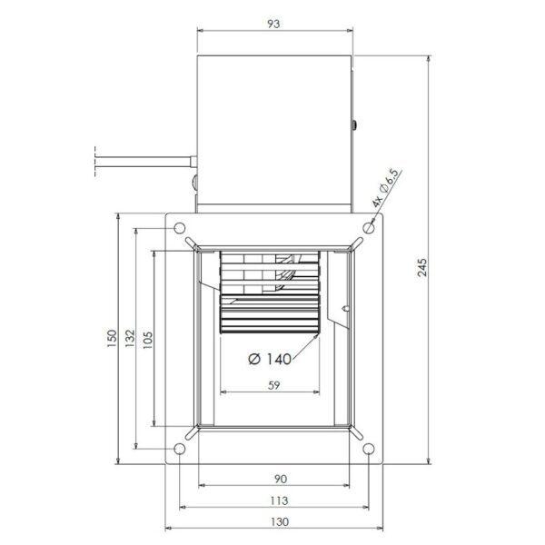 TRIAL Centrifugaal ventilator type VCE48545 - Afbeelding 3